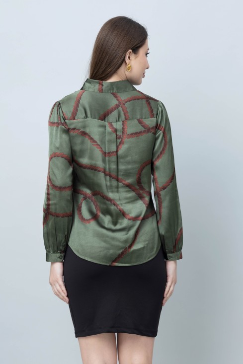 Printed Satin Shirt