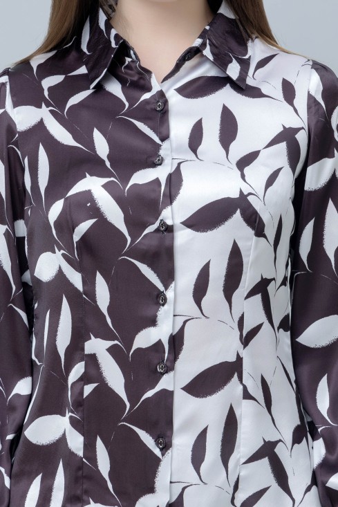 Printed Satin Shirt