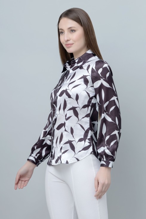 Printed Satin Shirt