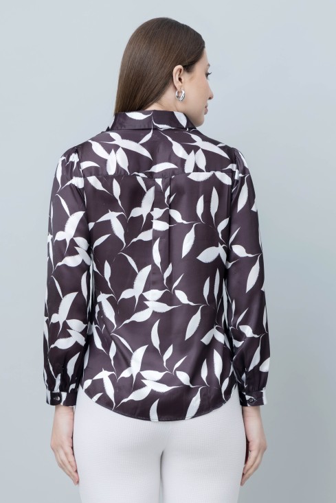 Printed Satin Shirt