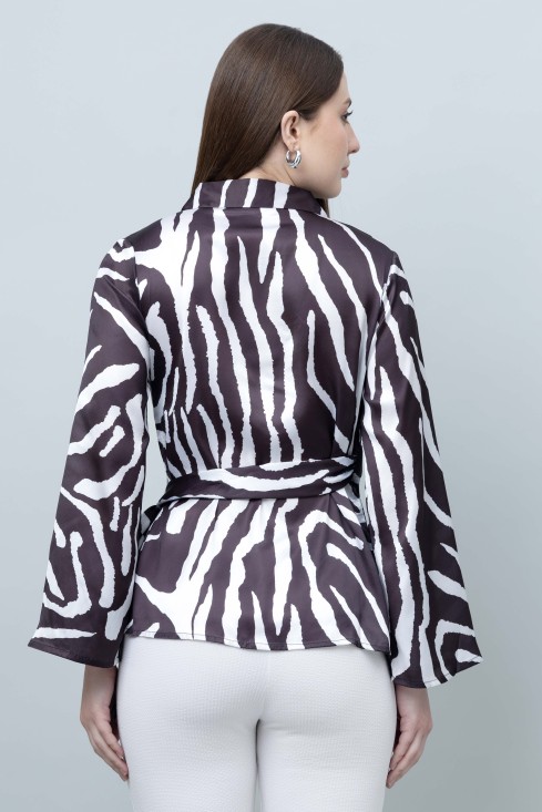 Satin Wrap Top