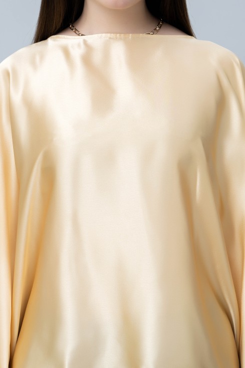 Batwing Sleeves Satin Top