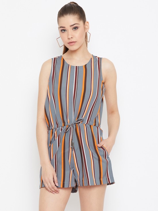 Stripes Printed Playsuit