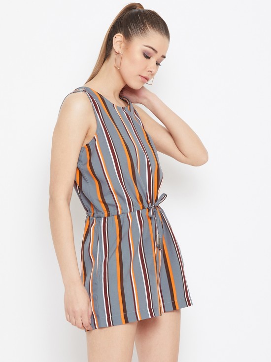 Stripes Printed Playsuit