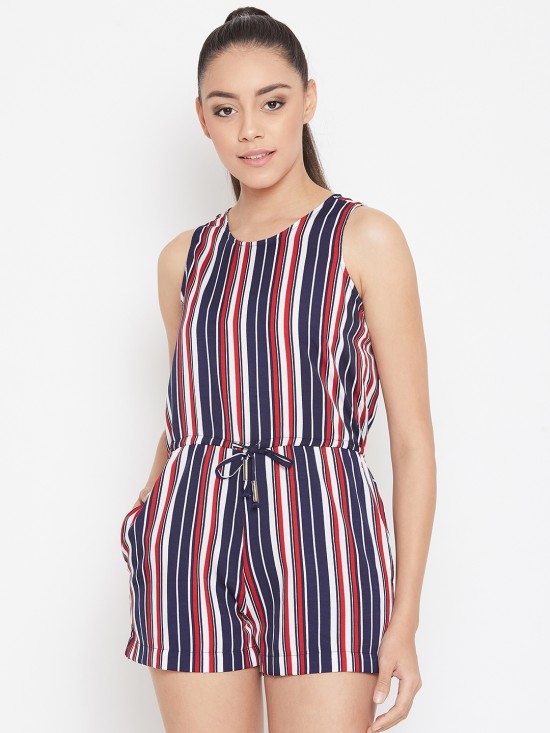 Stripes Printed Playsuit