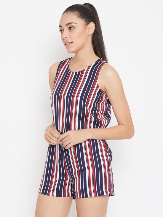 Stripes Printed Playsuit