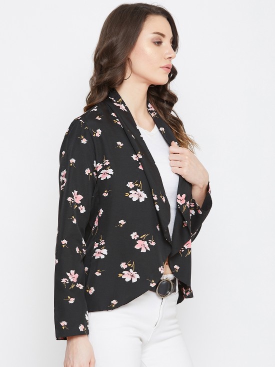 Floral printed summer blazer