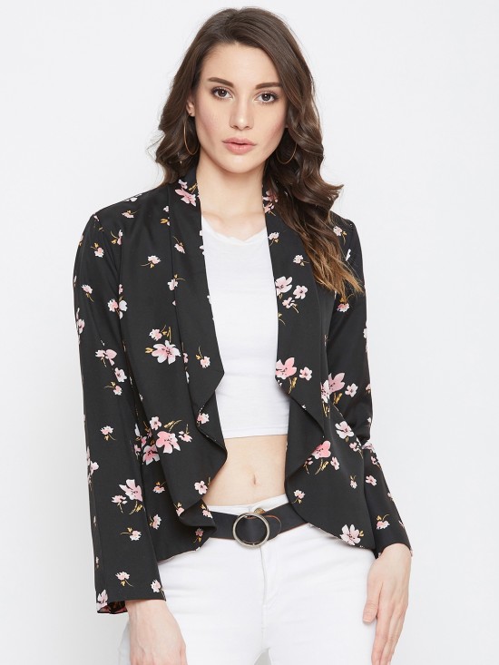 Floral printed summer blazer