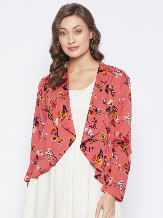 Floral printed blazer