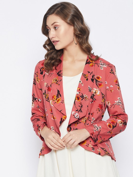 Floral printed blazer