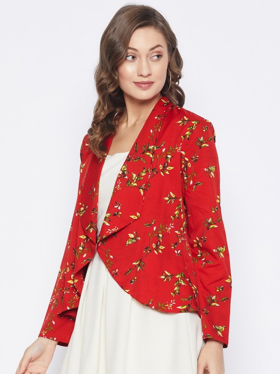 Floral printed blazer