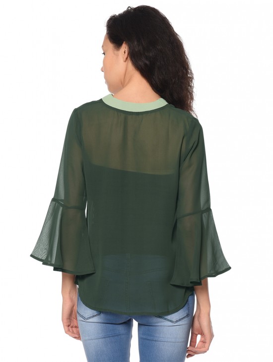 PURYS solid green top