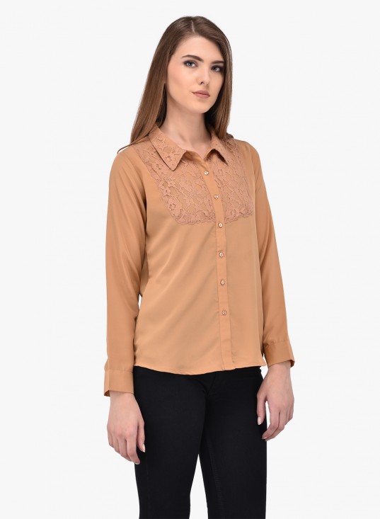Solid lace shirt