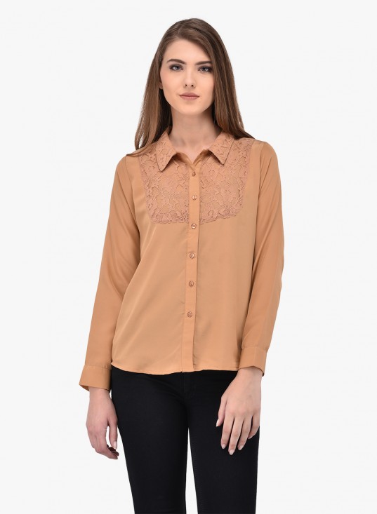Solid lace shirt