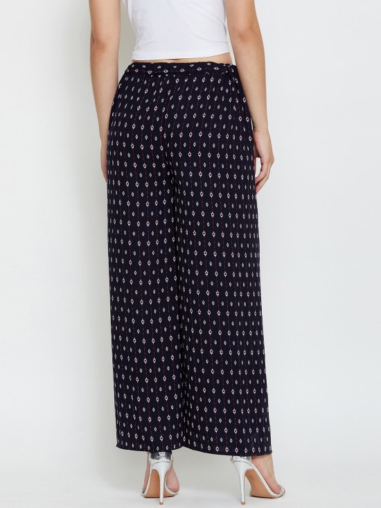 Tribal print slit pants