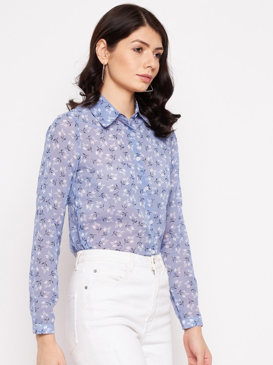 Floral print regular shirt