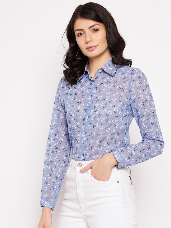 Floral print regular shirt