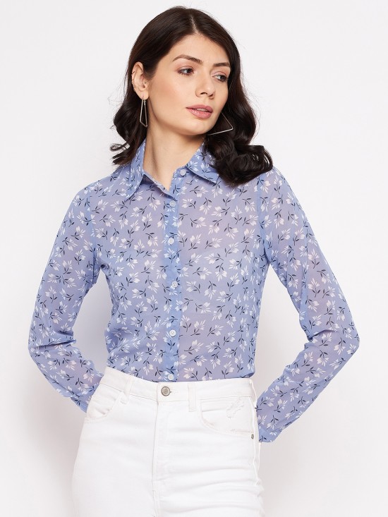 Floral print regular shirt