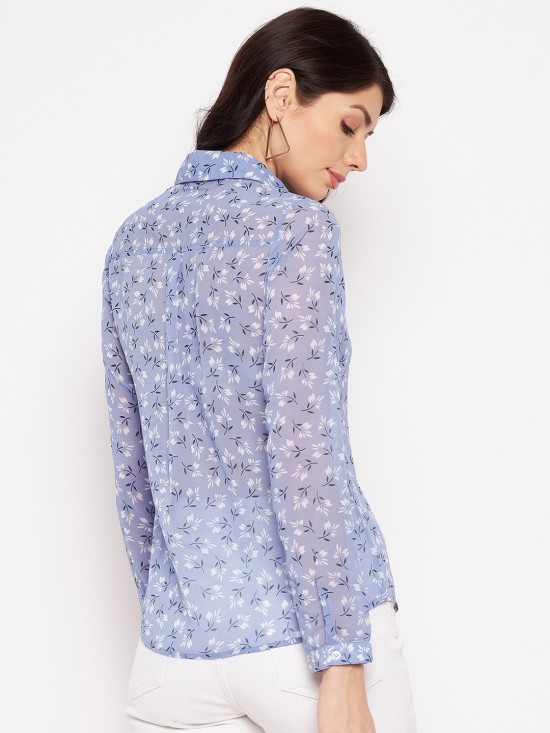 Floral print regular shirt