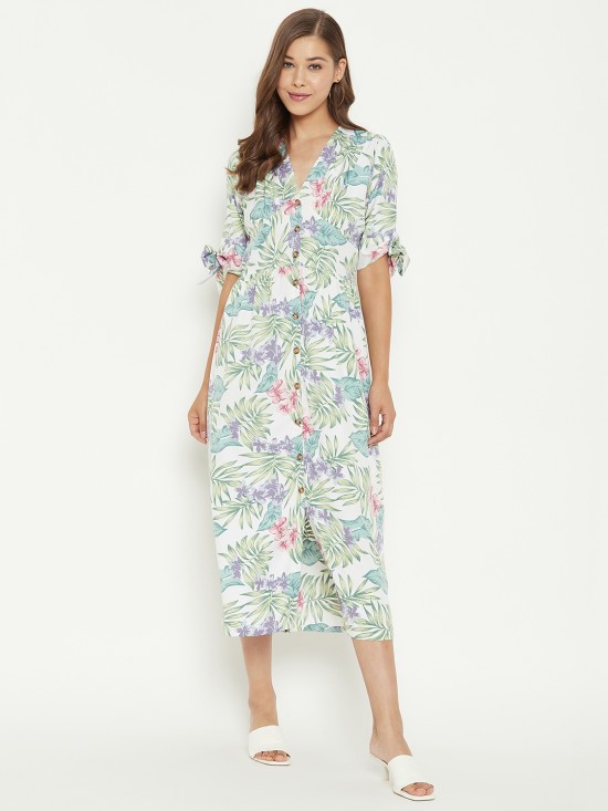 Tropical Printed Dress