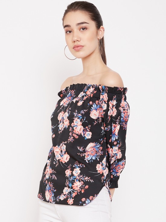 Floral Printed Off Shoulder Top