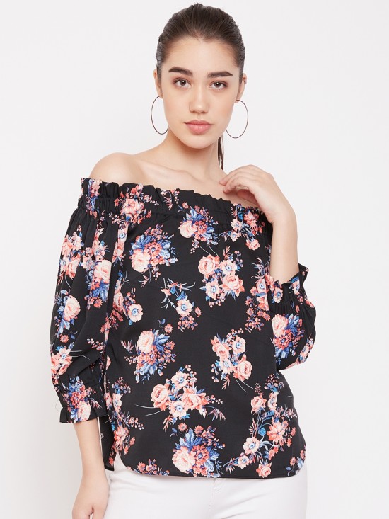 Floral Printed Off Shoulder Top