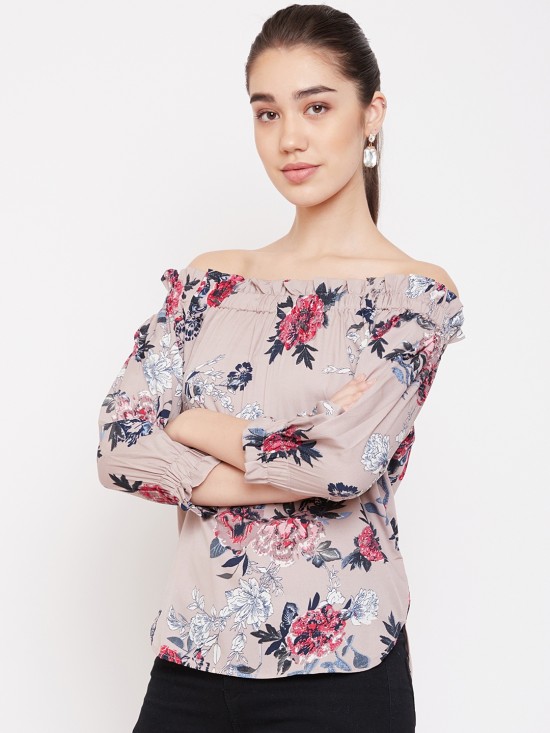 Floral Printed Off Shoulder Top