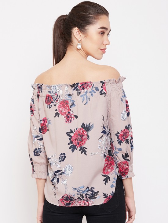 Floral Printed Off Shoulder Top