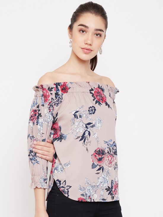 Floral Printed Off Shoulder Top