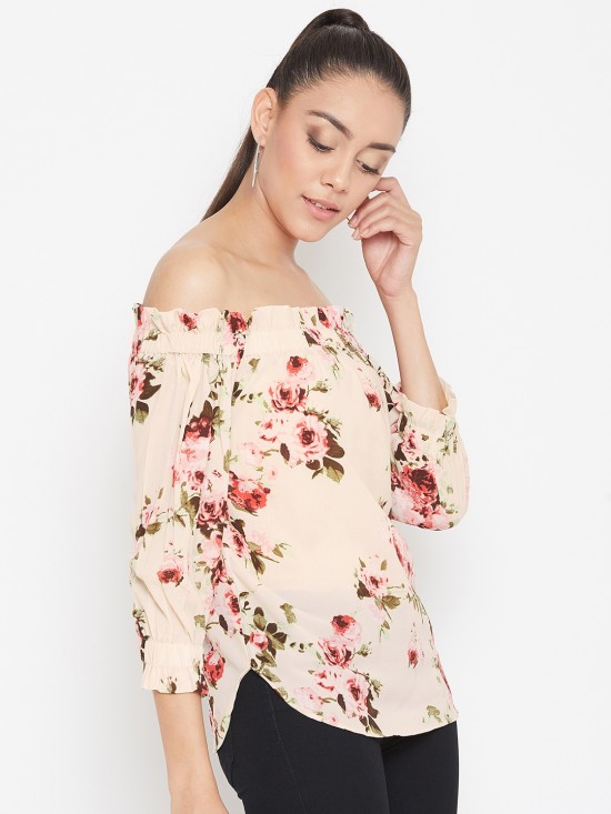 Floral Printed Off Shoulder Top