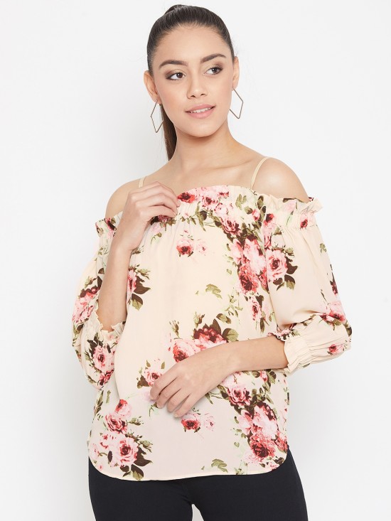 Floral Printed Off Shoulder Top