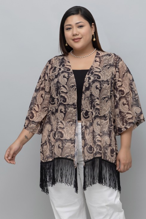 Paisley Print Kimono
