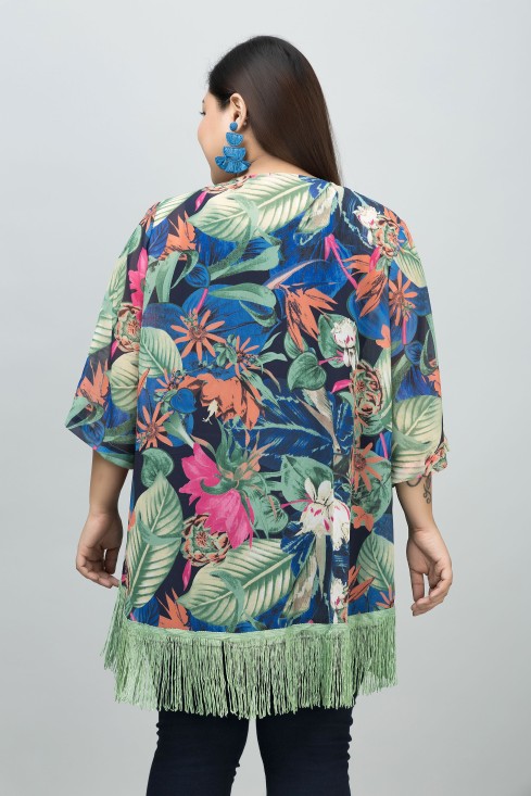 Tropical Print Kimono