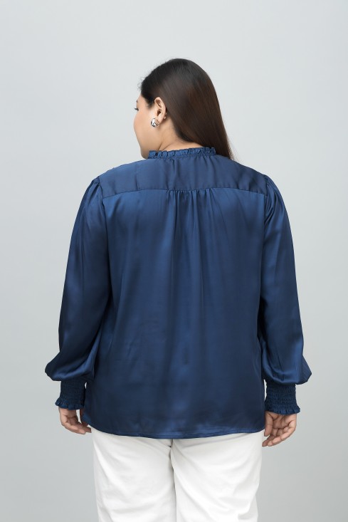 Smocking Satin Top
