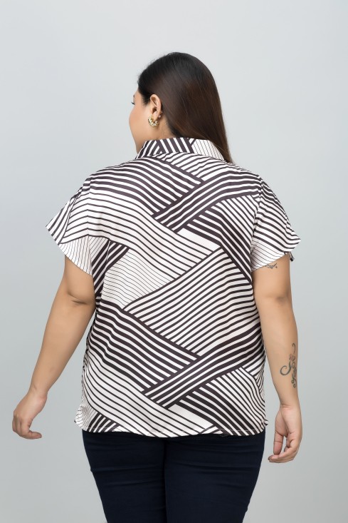 Cuban Collar Satin Shirt