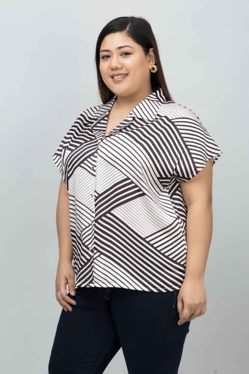 Cuban Collar Satin Shirt