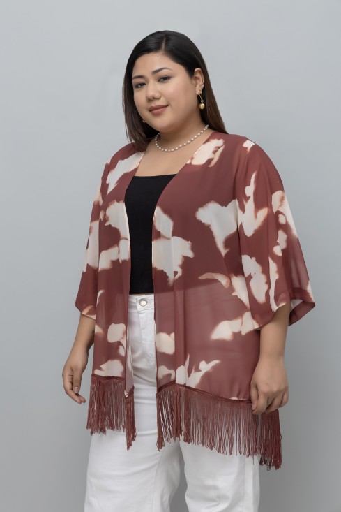 Abstract Print Kimono