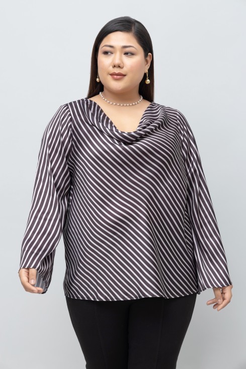 Stripe Satin Top