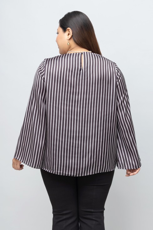Stripe Satin Top