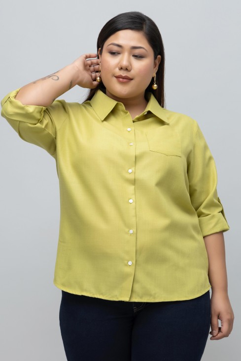 Women Formal Linen Shirt