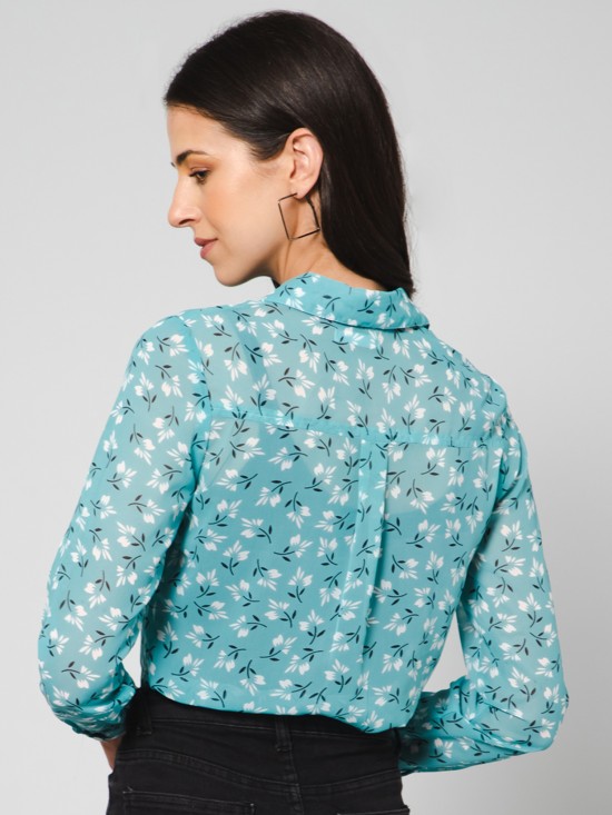 Floral print regular shirt