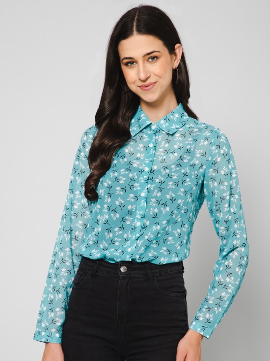 Floral print regular shirt