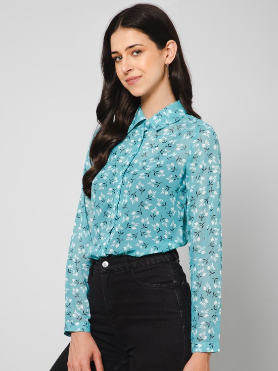 Floral print regular shirt