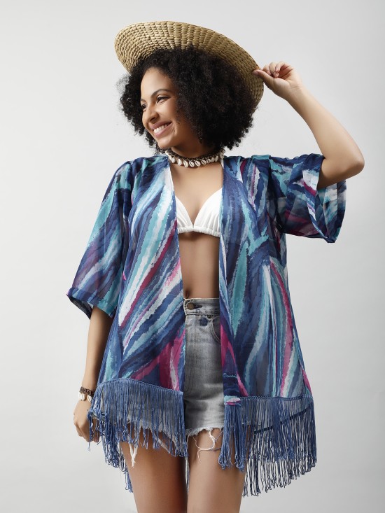 Printed Kimono