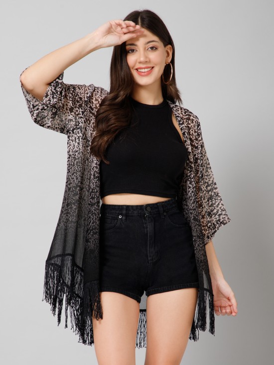 Animal Print Kimono