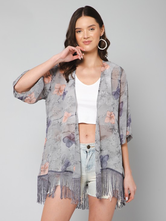 Floral printed Kimono