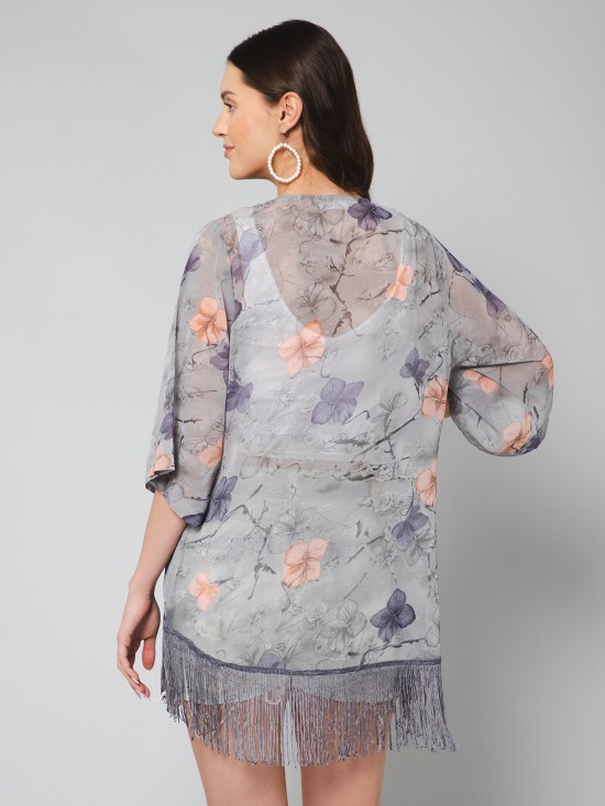 Floral printed Kimono