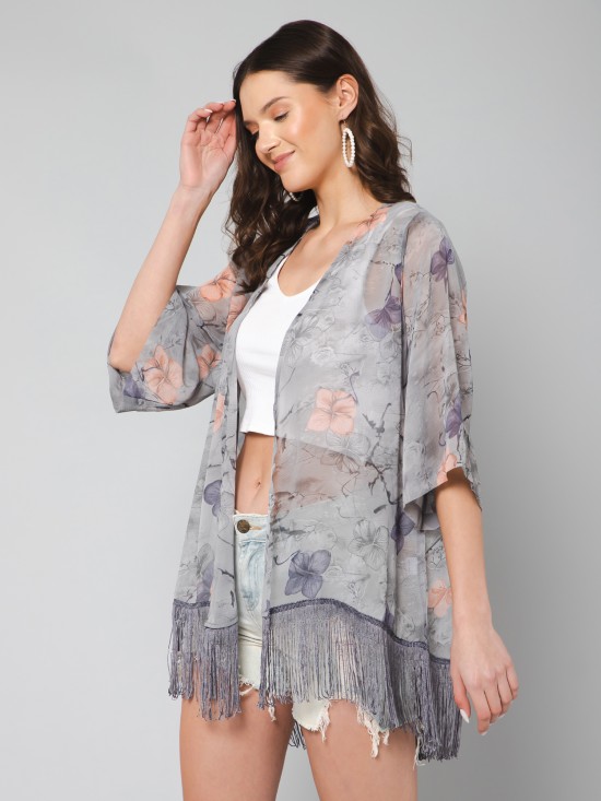 Floral printed Kimono