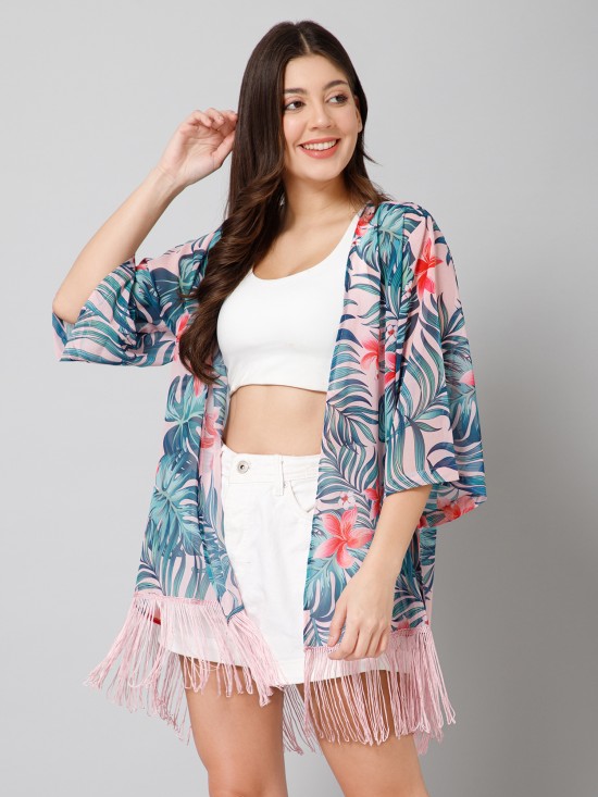 Tropical Print Kimono