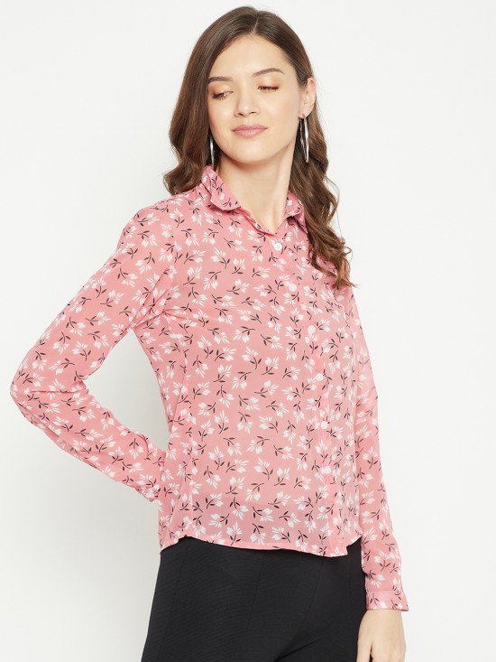 Floral print regular shirt